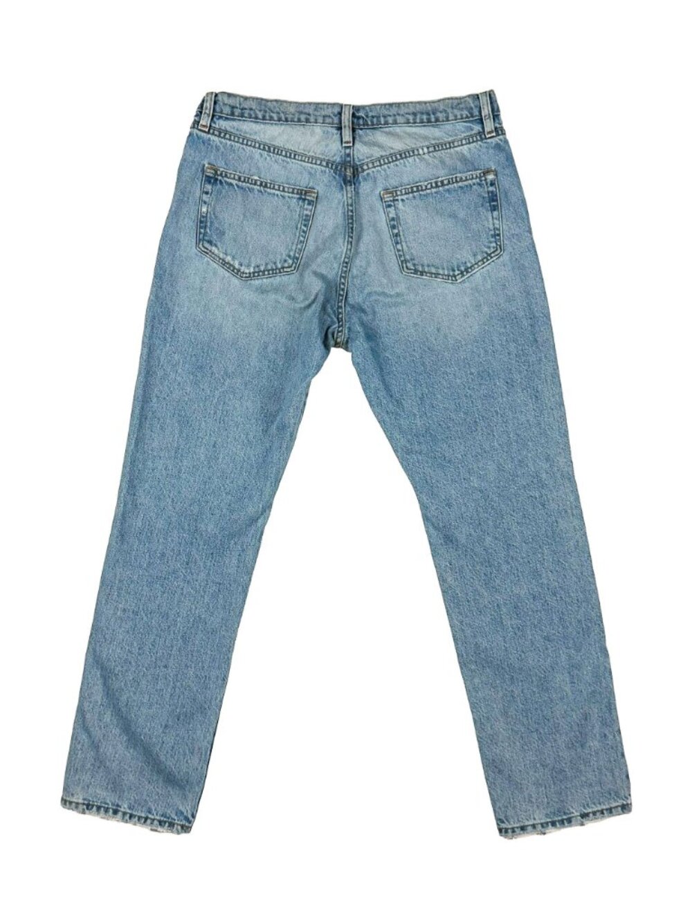 FRAME Le Slouch Boyfriend Jeans 28 Bluejay Rips Relaxed Denim LSLJ727 - Picture 4 of 14